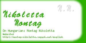 nikoletta montag business card